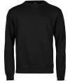 T5504 5504 Tee Jays Ribbed Interlock Crew Neck Sweatshirt Black colour image